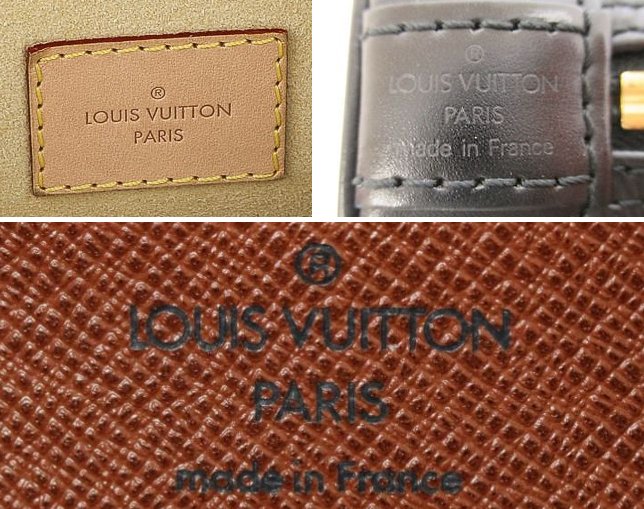 stamping of Louis Vuitton handbag